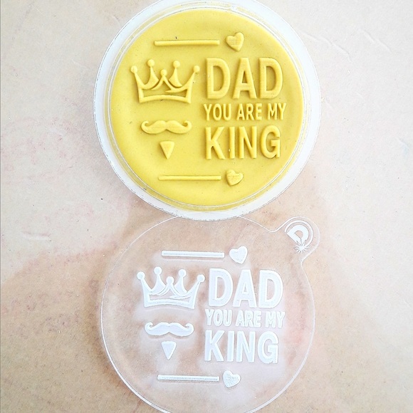 Special Father's Day Acrylic Outbosser Fondant Stamps For Cakes & Cupcakes. - Picture 9 of 14